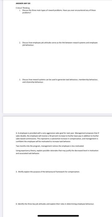 ANSWER ANY SK Coal Thinking On the three main