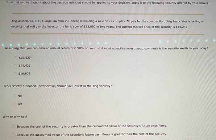 To find the present value of a cash flow expected