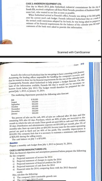 CASE 2: ANDERSON EQUIPMENT LTD. One day in March