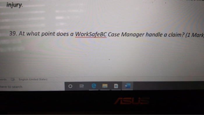 injury. 39. At what point does a WorkSafeBC Case