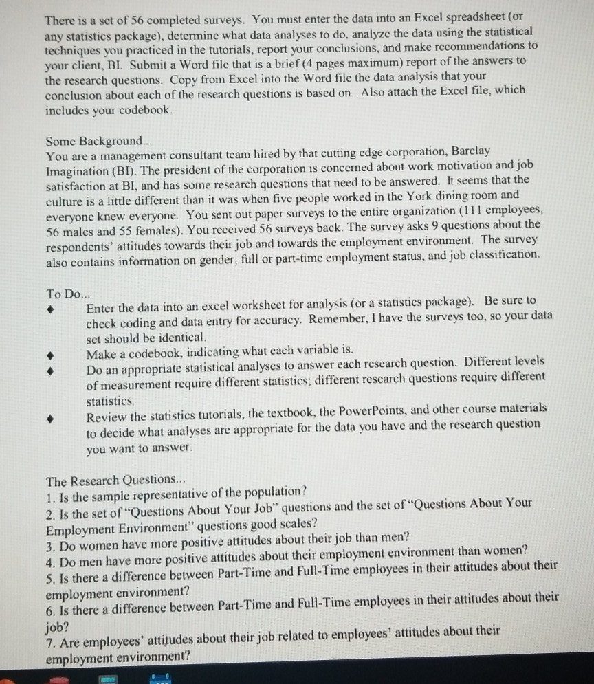 what statistical analysis do I use to answer each