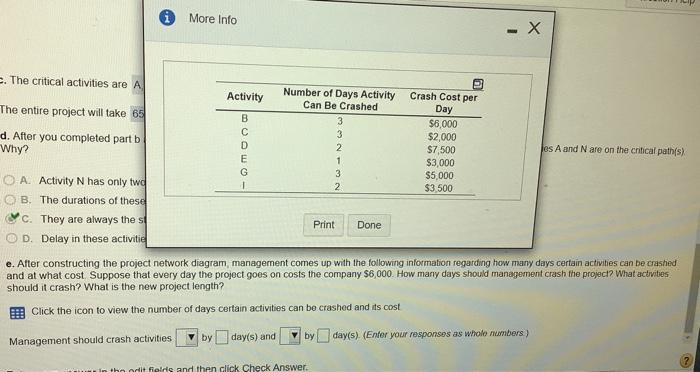 How to solve "Question e" Click the icon to view