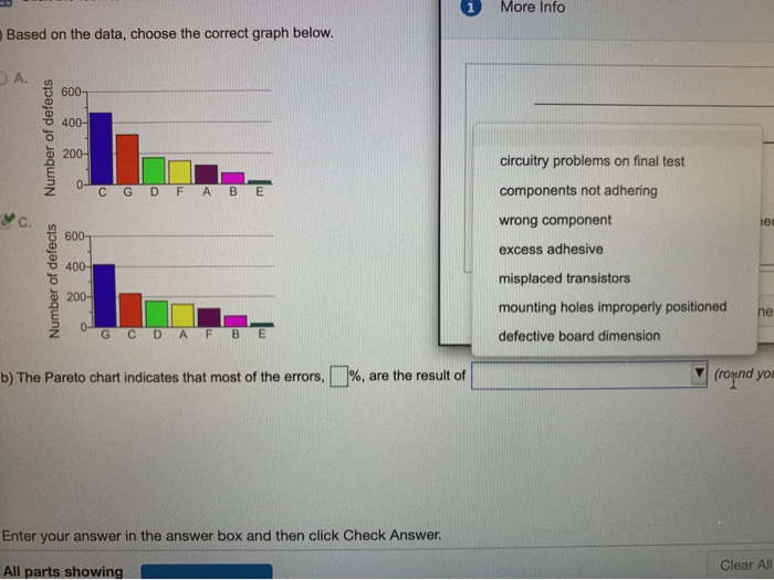 please answer b) Use Pareto analysis to