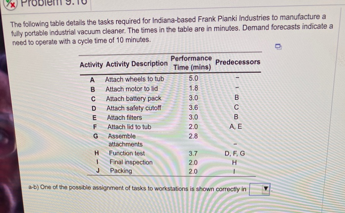 J Packing 2.0 a-b) One of the possible assignment