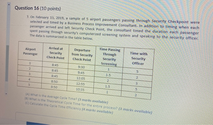 Question 16 (10 points) 3. On February 13, 2019,