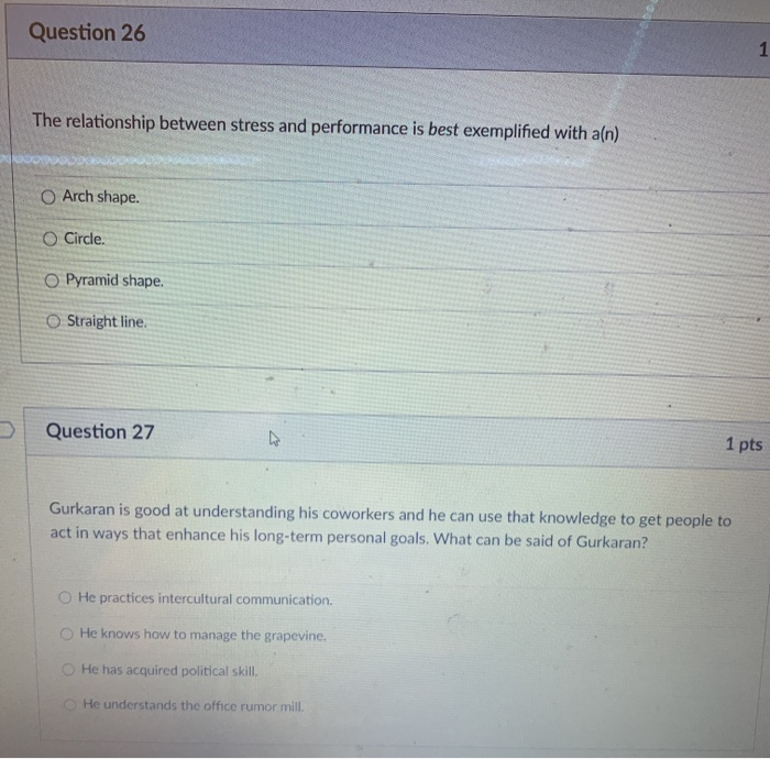 both please Question 26 The relationship between