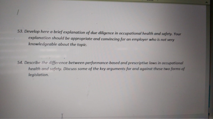 53. Develop here a brief explanation of due