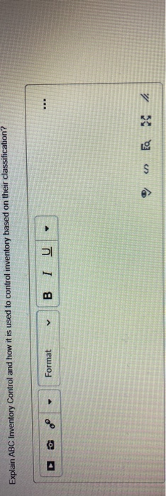 Explain ABC Inventory Control and how it is used