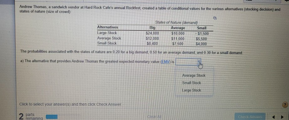 Andrew Thomas, a sandwich vendor at Hard Rock