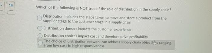 7 18 Which of the following is NOT true of the