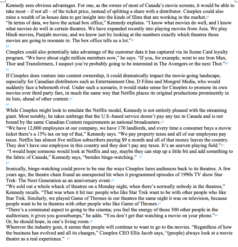 1. What specific generic business strategy