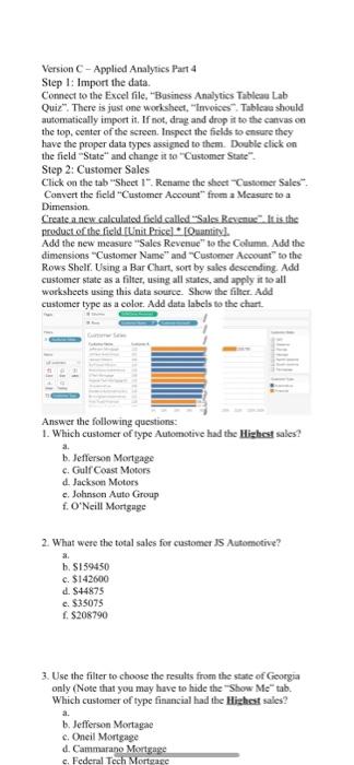 Version - Applied Analytics Part 4 Step 1: Import