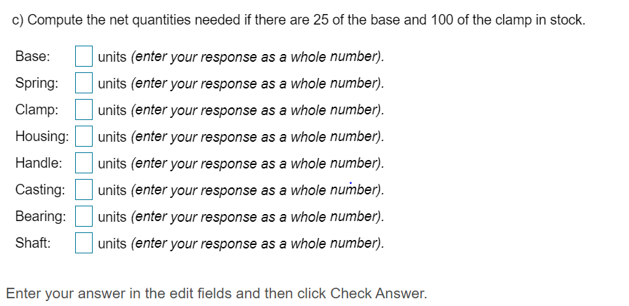 Please answer part C only. Thank you!! %x Problem