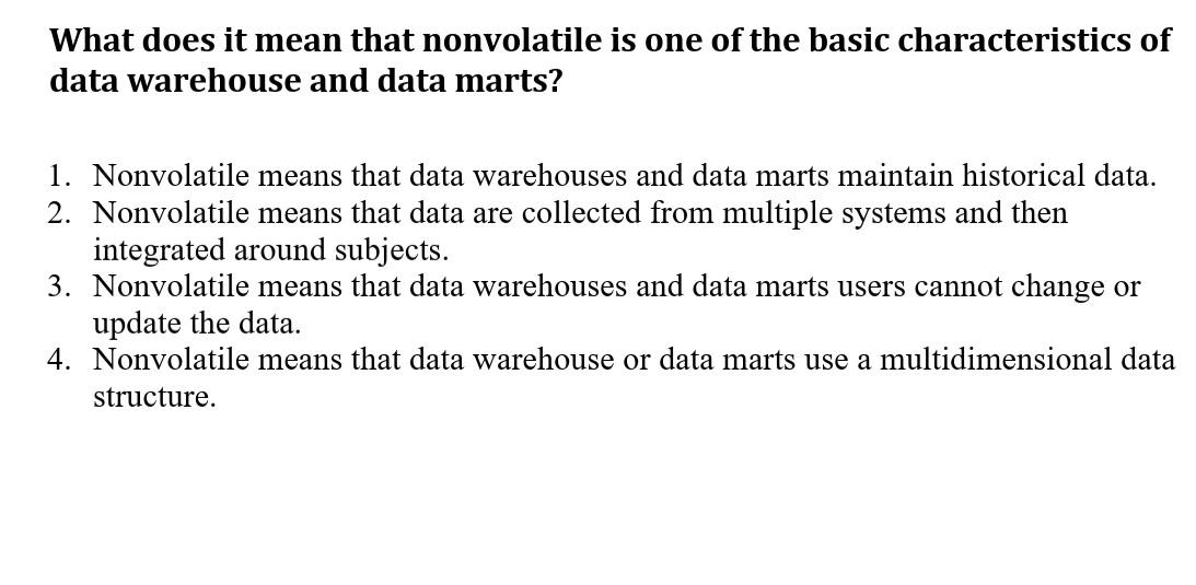 What does it mean that nonvolatile is one of the