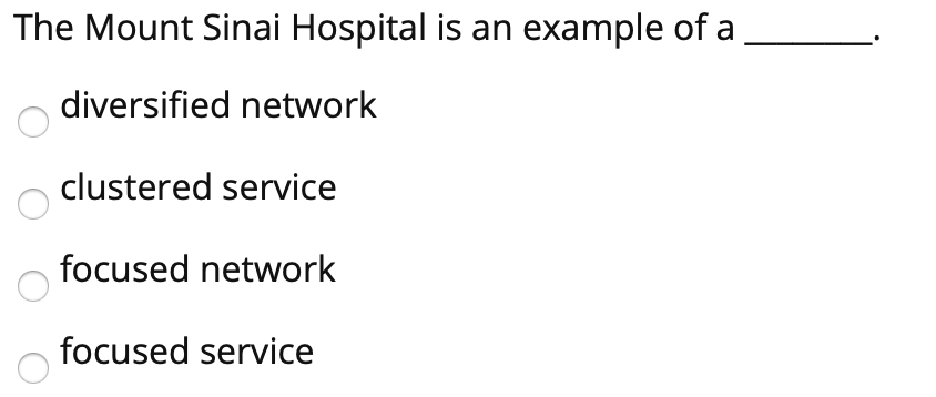 The Mount Sinai Hospital is an example of a