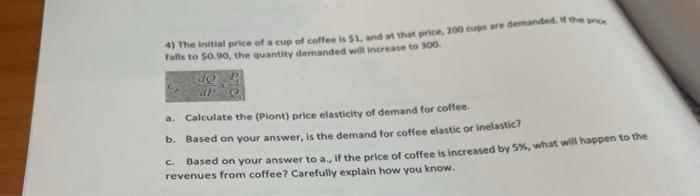 The initial price of a cup of coffee is 51, and