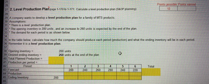 25 26 34 Points possible Points eamed 27 2. Level
