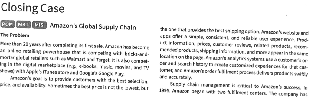 Summarize this case by suggesting how Amazon