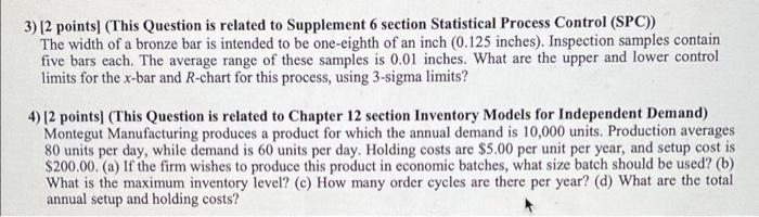 please do number 3 and 4 3) [2 points] (This