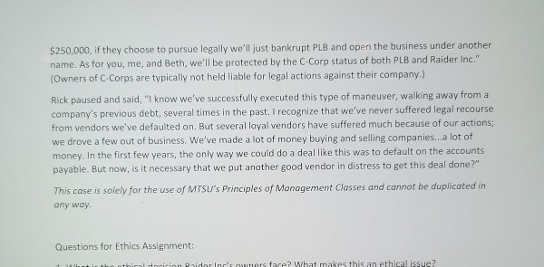 Questions for Ethics Assignment: 1. What is the