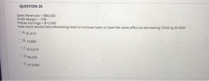 help?!? QUESTION 19 When the exact specification