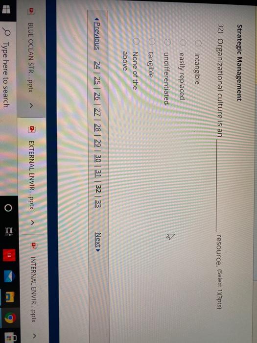 Strategic Management 32) Organizational culture