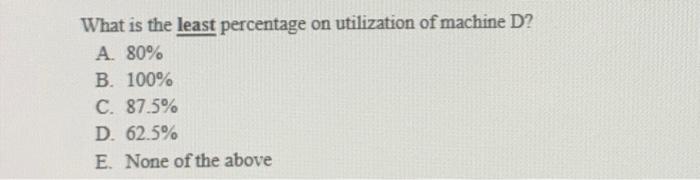 6. (2 pts) UTD Shirts has 5 machines to produce 2