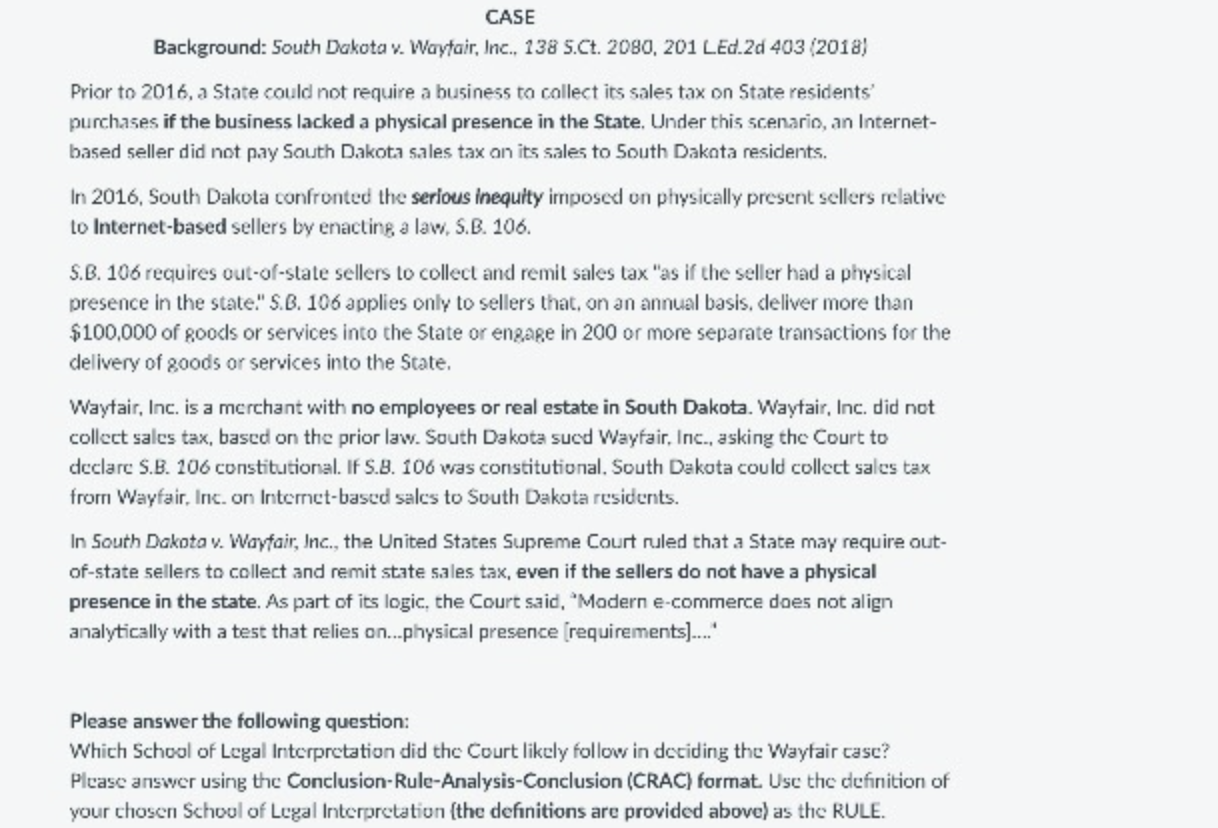 A Case Analysis gives students a chance to