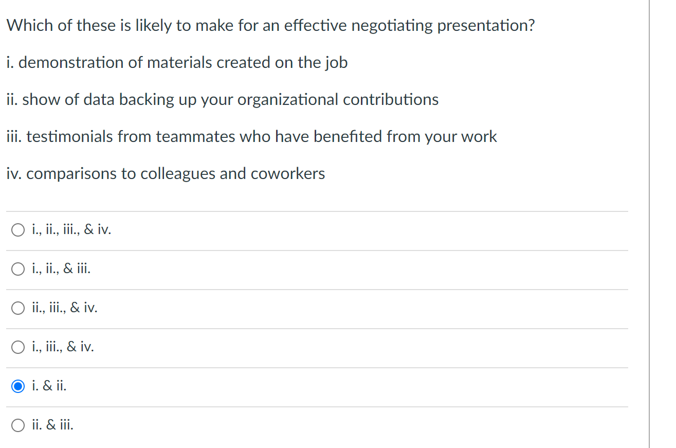 Compromising is NOT an appropriate negotiation