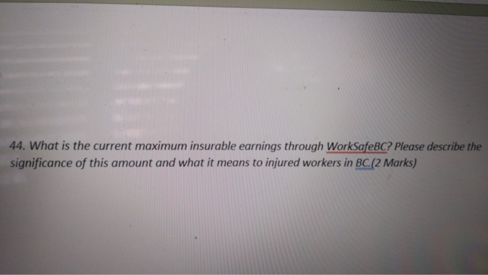 44. What is the current maximum insurable