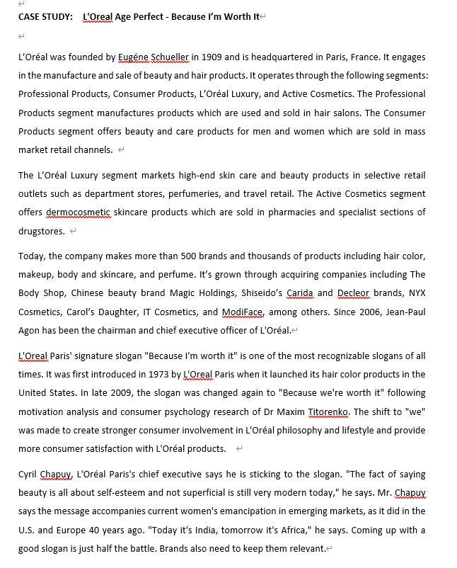 CASE STUDY: L'Oreal Age Perfect - Because I'm