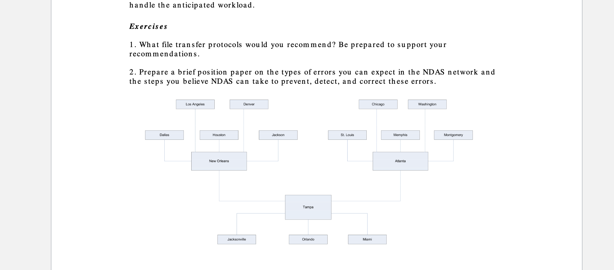 handle the anticipated workload. Exercises 1.