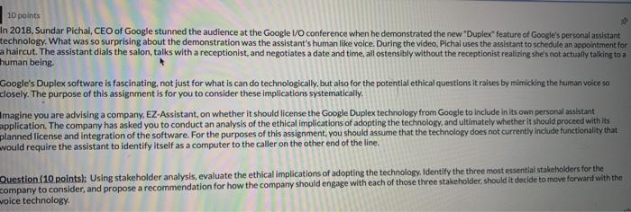 pls help. 10 points In 2018, Sundar Pichai, CEO