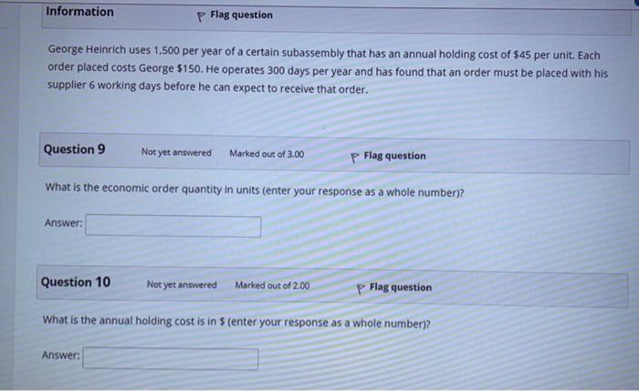 Information P Flag question George Heinrich uses