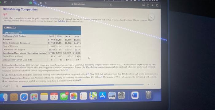 Case 16: UBER: (Read the entire thing and answer
