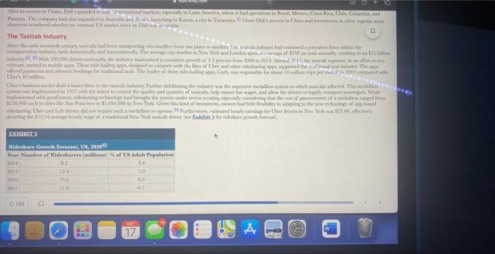 Case 16: UBER: (Read the entire thing and answer