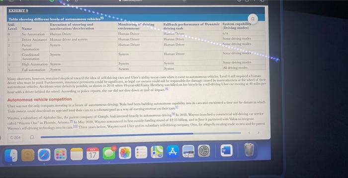 Case 16: UBER: (Read the entire thing and answer