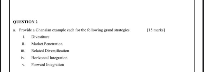 [15 marks) QUESTION 2 a. Provide a Ghanaian
