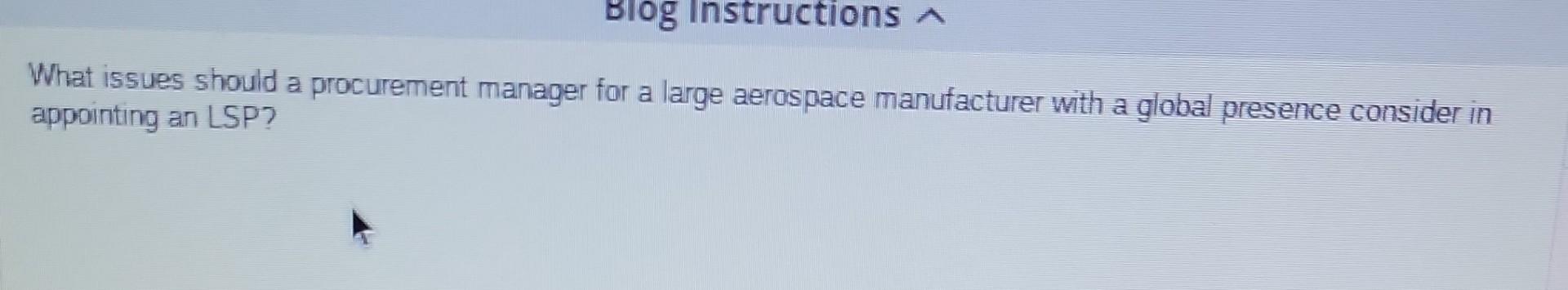 What issues should a procurement manager for a