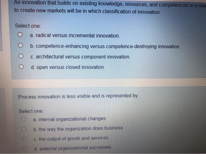 An innovation that builds on existing knowledge,