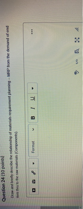 Question 24 (10 points) Draw and briefly describe