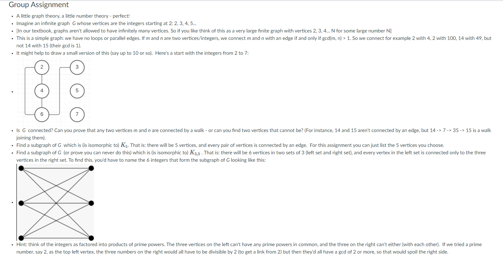 Group Assignment A little graph theory, a little