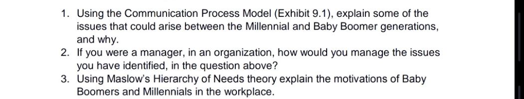 1. Using the Communication Process Model (Exhibit