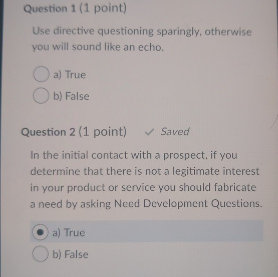 Question 5 (1 point) Saved When the potential for