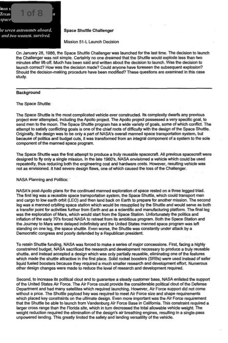 Assignment A only! Read the General Information