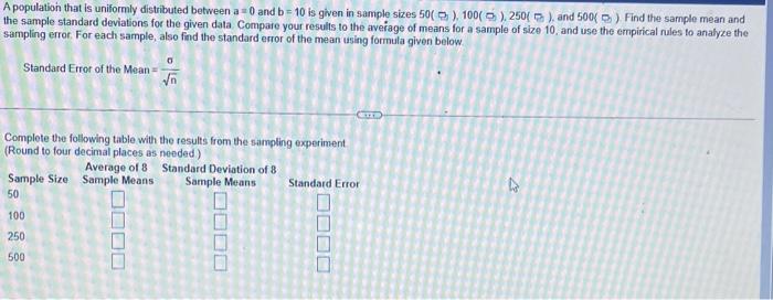 A population that is uniformly distributed