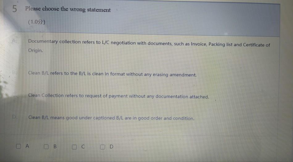 no explanation required 5 Please choose the wrong