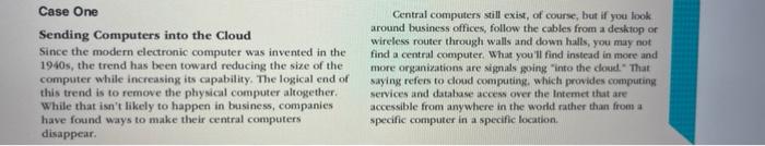 please help Case One Sending Computers into the