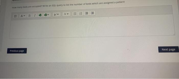 How many beds are occupied? Write an SOL query to