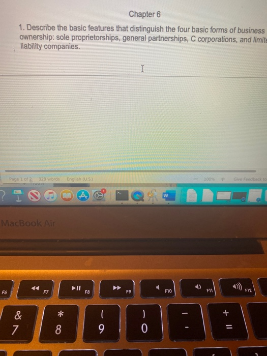 Chapter 6 1. Describe the basic features that